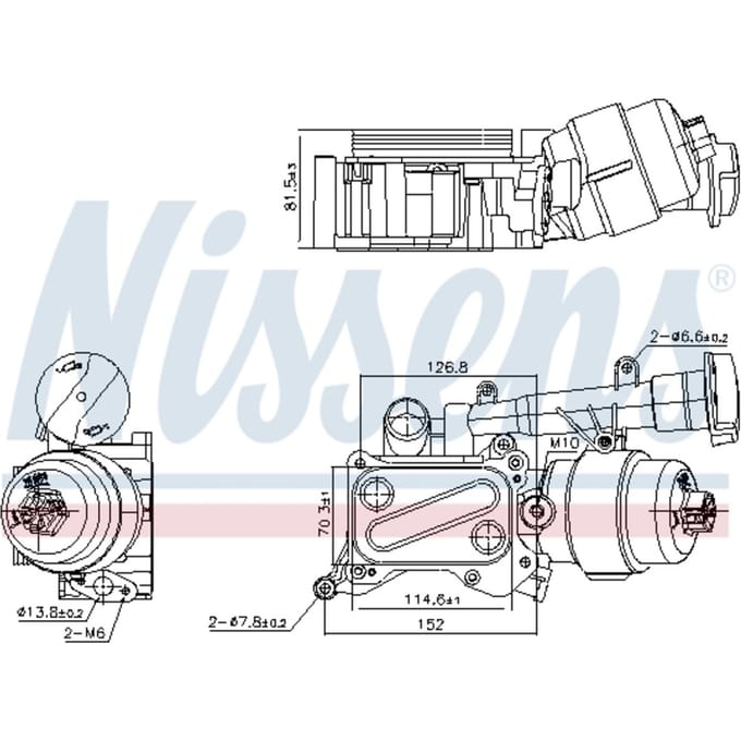 Olie radiator, motorolie NISSENS 91346