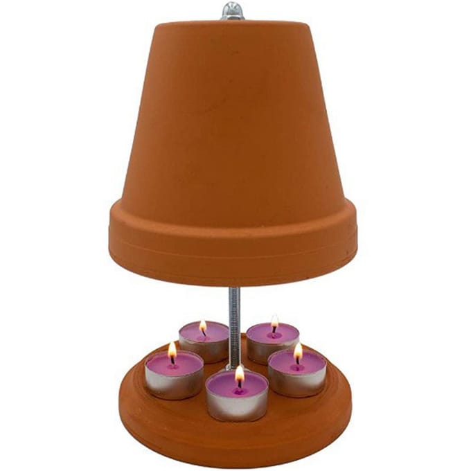 Verwarmingsplatform Handwarmer Openhaardtafel Keramische Kachel brown