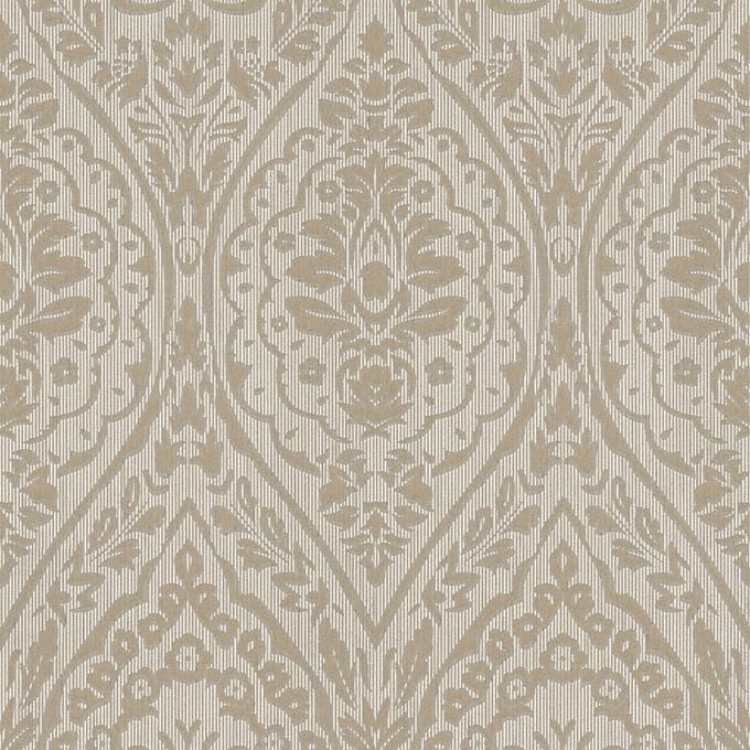 Barok behang Profhome 961956-GU textiel behang gestructureerd in barok stijl mat bruin beige 5,33 m2