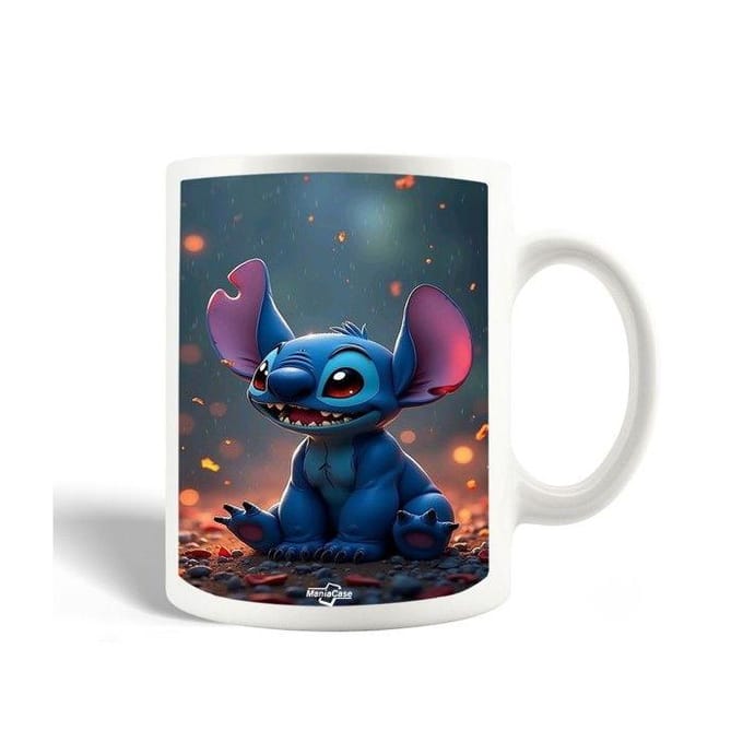 Mug en Céramique Stitch mignon 3D art zwart
