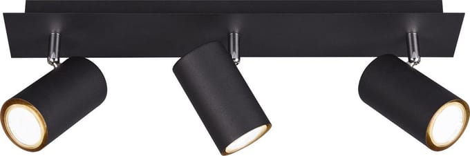 TRIO MARLEY - Spot - Zwart mat - excl. 3x GU10 3 W - Snoerschakelaar