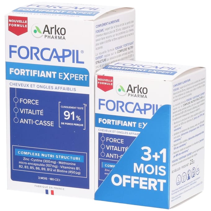 Arkopharma Forcapil Haar en Nagels 180 Capsules + 60 Gratis Capsules