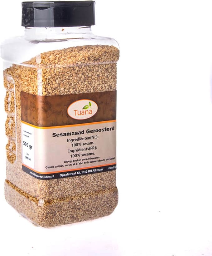Tuana Kruiden - Sesamzaad Geroosterd - Strooibus 500 Gram - GP-S-0005
