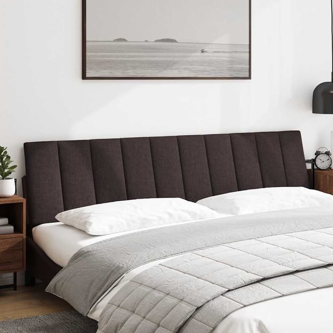 vidaXL - Hoofdbordkussen - "Hanko" - 200 - cm - stof - donkerbruin