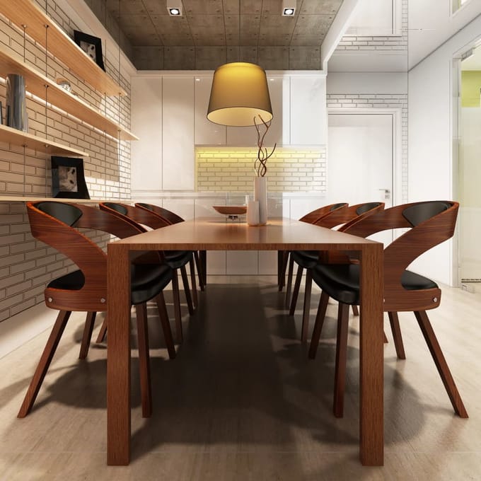 vidaXL - Eetkamerstoelen - 6 - st - kunstleer - bruin