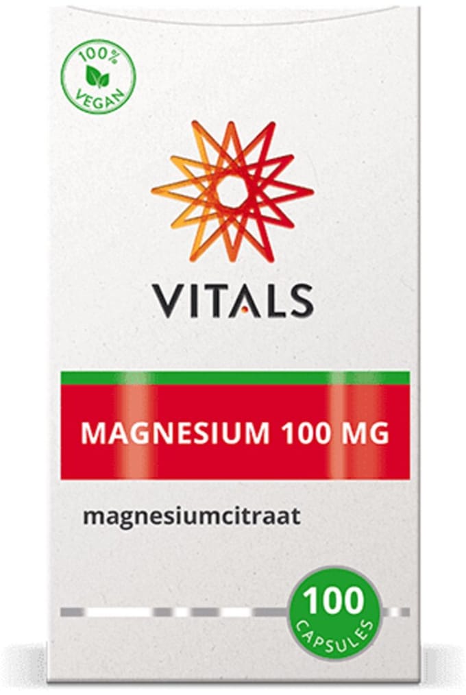 Vitals - Magnesium Citraat 100 mg - 2 x 100 capsules - Voordeelverpakking