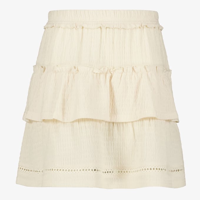 Twoday meisjes rok met ruches beige - Maat 170
