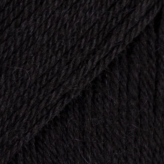 DROPS Flora Uni Colour - 06 zwart - Wol Garen