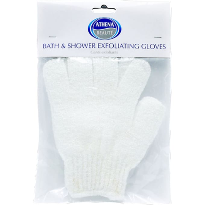 Athena BeautÃ© ExfoliÃ«rende Handschoenen voor Bad & Douche - wit