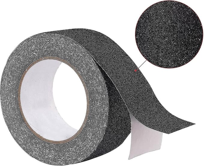 Antislip rubber trap strip - Extra Groot - zelfklevende tape - 5m - 50mm - Zwart
