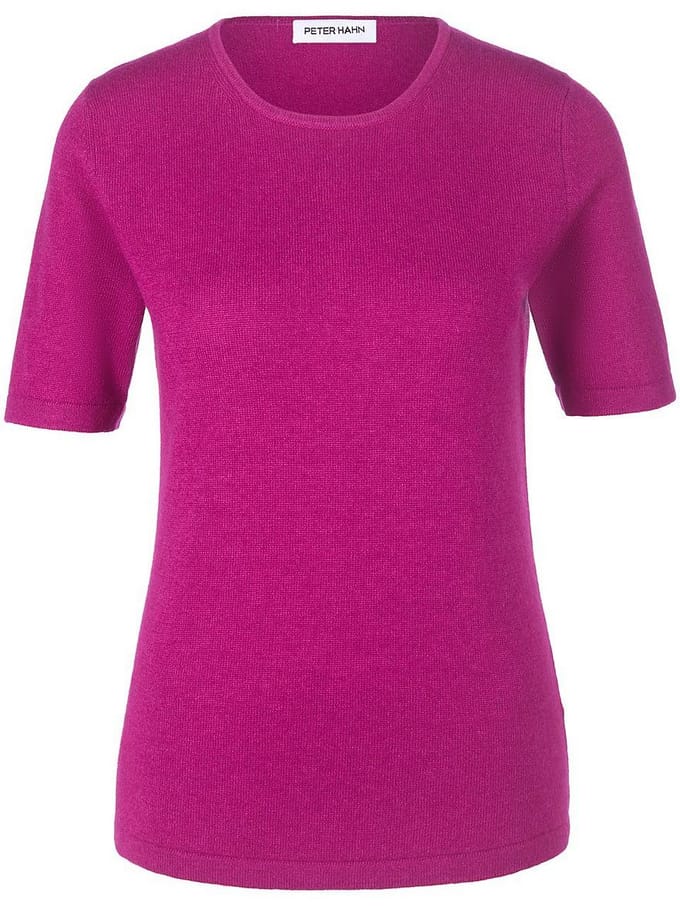 Trui ronde hals en korte mouwen Van Peter Hahn pink
