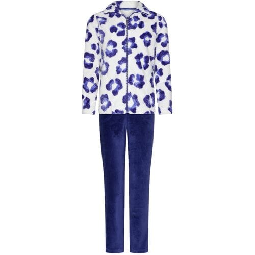 Rebelle - Leopard Lilac - Huispak - Fleece - Wit/Paars - Maat 44