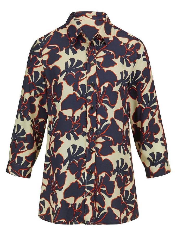 Lange blouse lange mouwen Van Peter Hahn blauw