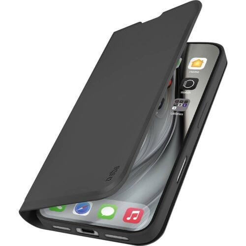 sbs mobile Wallet Smooth Flip cover Apple iPhone 17 Pro Max Zwart