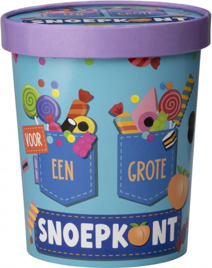 Snoeppot - Snoepkont - Candy Bucket - Gevuld met Snoep en Drop