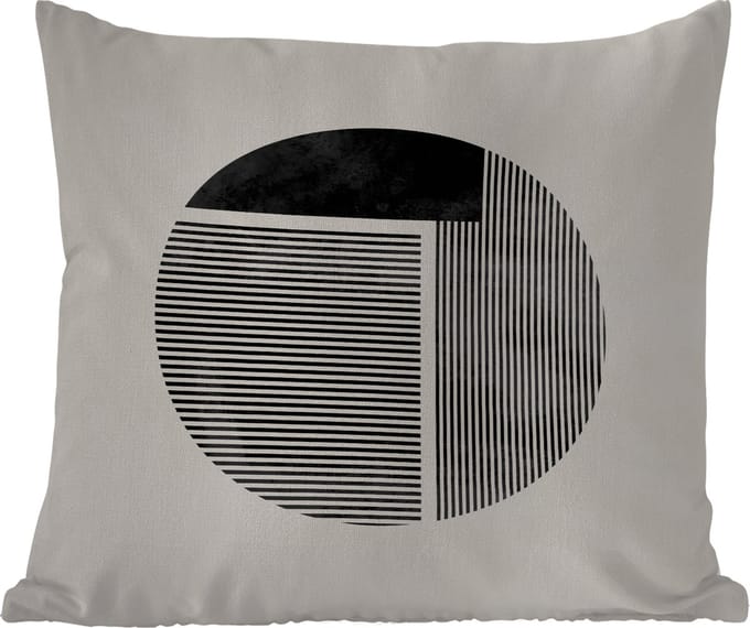 Sierkussen Buiten - Minimalisme - Cirkel - Design - 60x60 cm - Weerbestendig