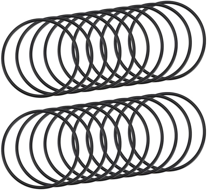 Dailygoods- O-ringen Nitril Rubber 20 Stuks - 76 mm Buitendiameter - 70 mm Binnendiameter - 3 mm Breedte - Afdichting - Professionele Ontwerpen - Afdichtingen
