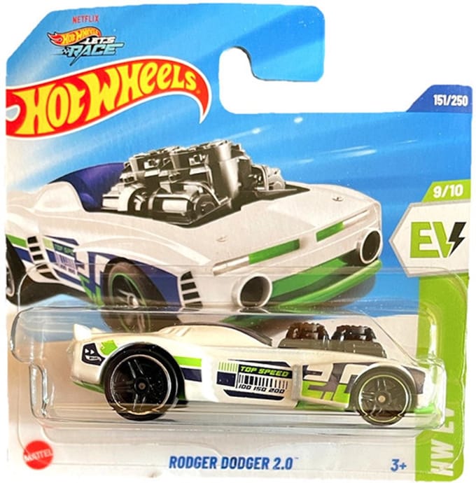HOT WHEELS RODGER DODGER 2.0 GREEN/ WHITE 151/250 HW EV 9/10