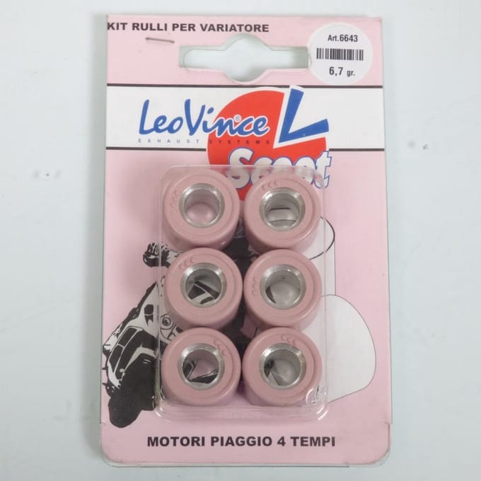 Galet rouleau de variateur Leovince pour Scooter Beta 125 Eikon 2000 à 2004 19x17 6.7Grs Neuf