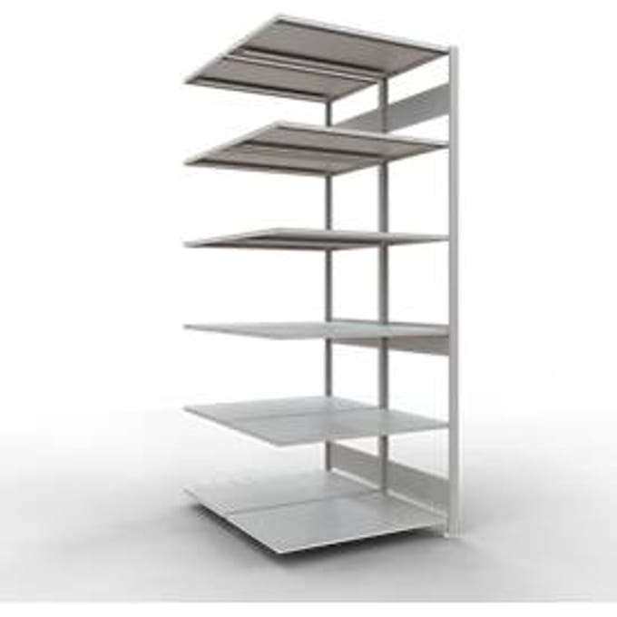 SCHULTE Lagertechnik - Boutloze dubbele stapelbak type 150 - 2500x1000x2x600 mm 2x6 schappen