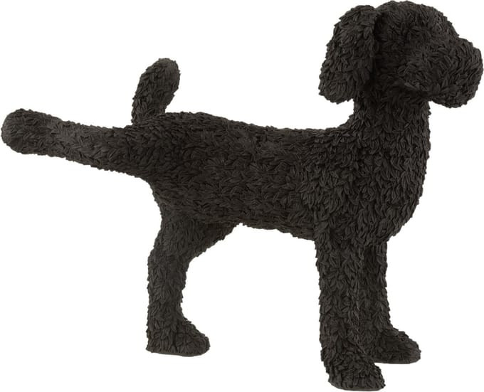 J-Line decoratie Hond Max - polyresin - zwart
