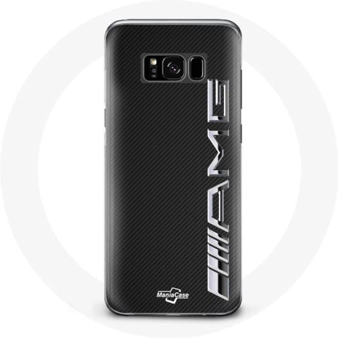 Case voor Samsung Galaxy S8 plus Amg Logo Carbon Textuur zwart
