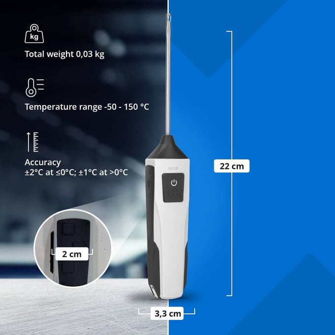 Slimme thermometer -50 tot 150 °C - resolutie: 0,1 °C - Steinberg Systems - Steinberg