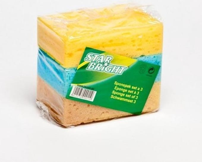 Starbright Spons 3 stuks 14.5x9x4cm