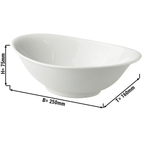 GGM Gastro (12 Stück) WHITE DELIGHT - Schüssel - 25 x Ø 160mm - 70 cl - Weiß Wit