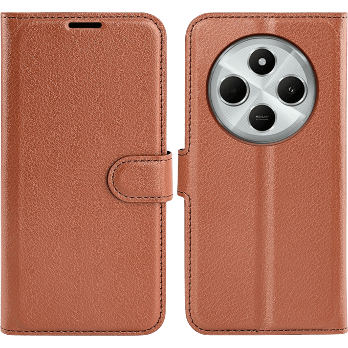Mocaa Xiaomi Redmi 14C Slim-Fit Book Case Bruin