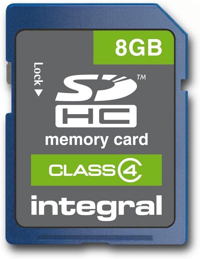 8GB SDHC Klasse 4 Geheugenkaart Blauw
