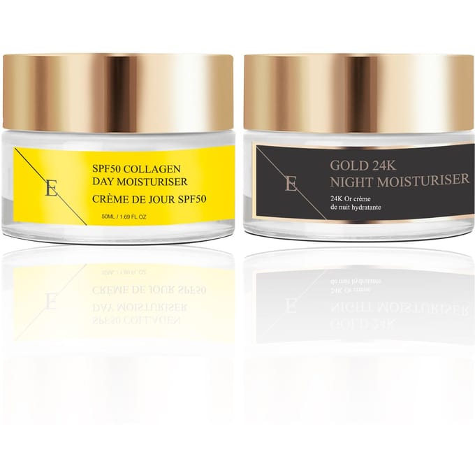 SPF50 COLLAGENE DAGCRÈME 50ML + ANTI-RIMPEL Nacht HYDRATANT 24K GOUD - 50ml