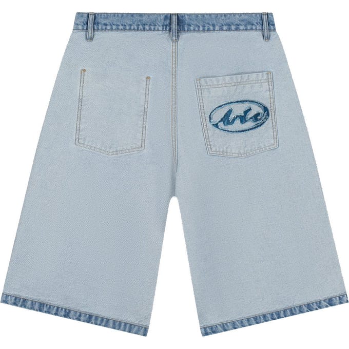 Jeans Man Denim Inside/out Shorts Denim Bleach