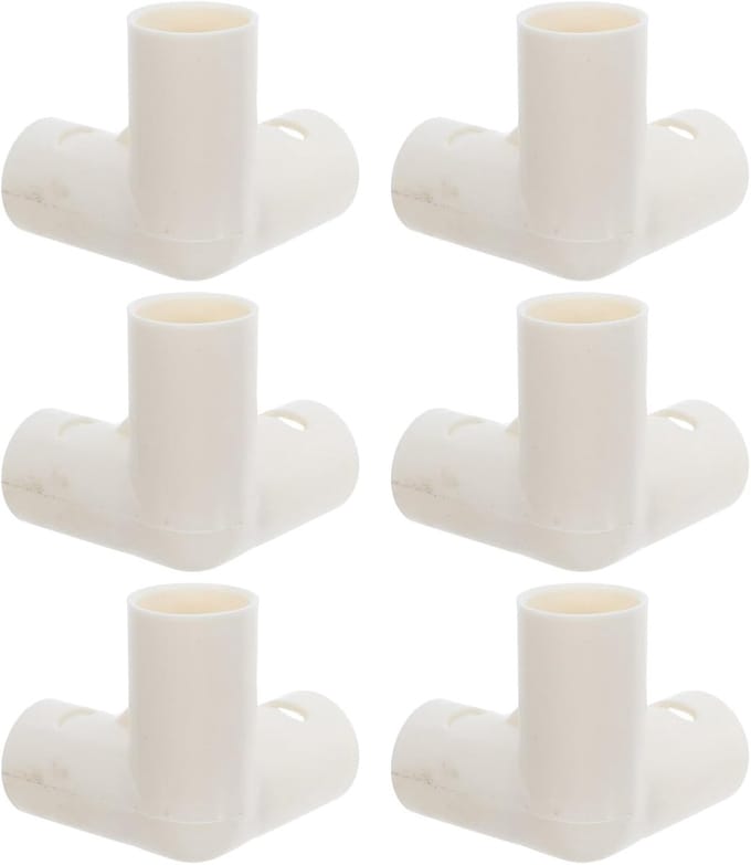 Speelhek Connectoren - Babyhek Onderdelen - Veilige Speelruimte - Extra Stevige Constructie - 6 Stuks - Wit