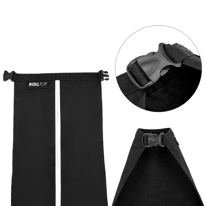 Roller-snowboardtas met wielen Waterdichte opbergtas voor ski-uitrusting zwart