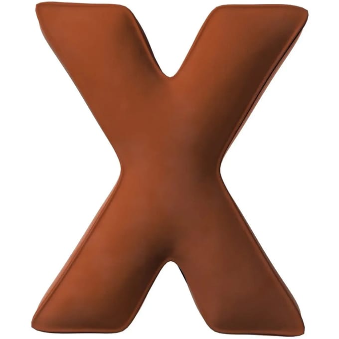 Kussen letter x Yellow Tipi Posh Velvet