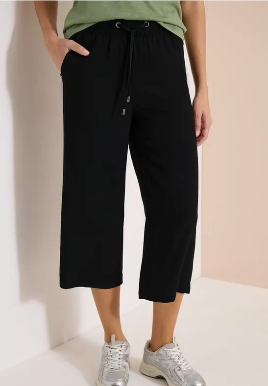 3/4 broek met wijde pijpen in Loose Fit