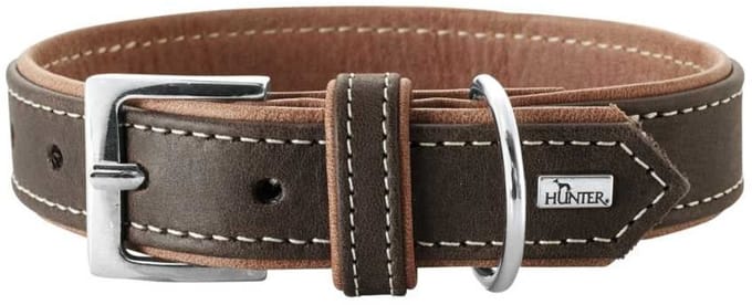 Hunter Hondenhalsband Porto Donkerbruin Maat 35