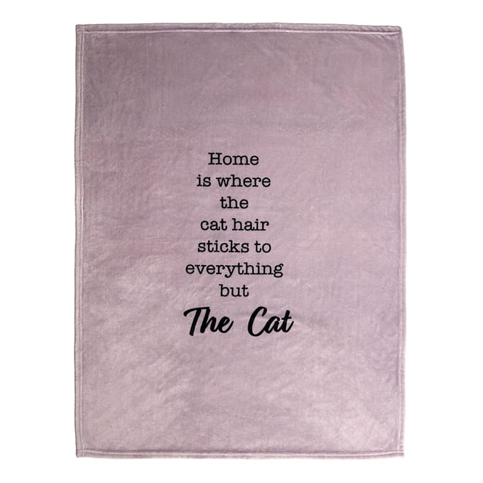 TIAKI kattendeken "Home" taupe 75x100cm