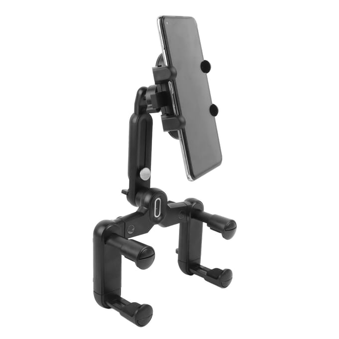 Achteruitkijkspiegel Mobiele Telefoonhouder Navigatie GPS Recorder Ophanging Ondersteuningsbeugel Reflector black