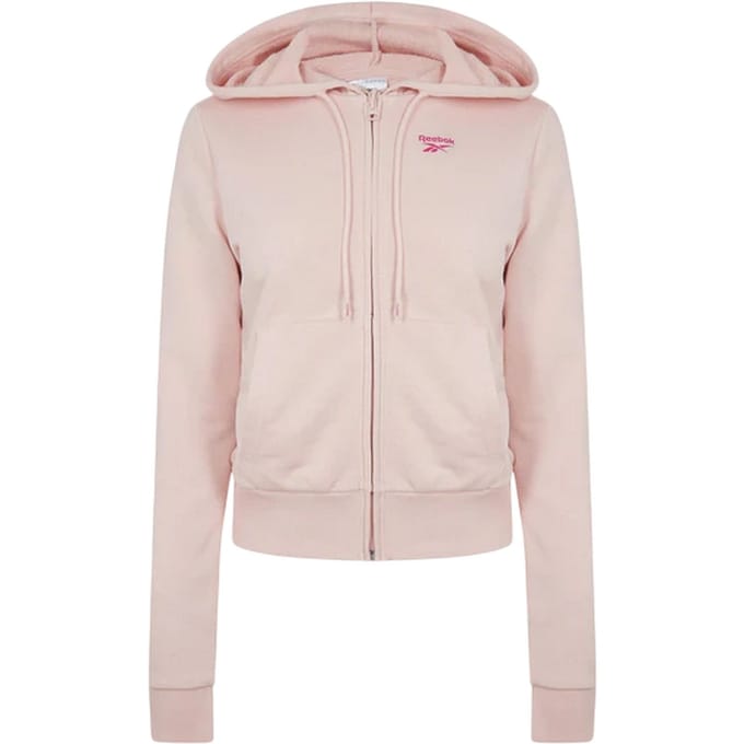 Reebok Dames/Dames French Terry Regular Full Zip Hoodie (Lichtroze)