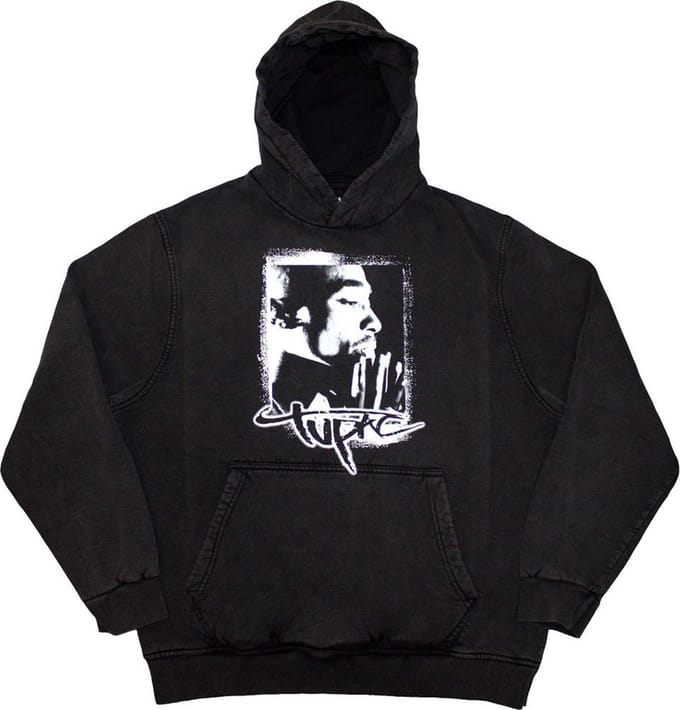 Tupac - Spray Photo Hoodie/trui - S - Grijs