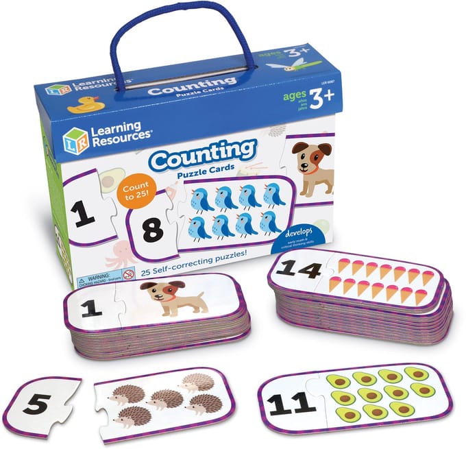 Learning Resources Getallen Puzzelkaarten - Tellen van 1 t/m 25 - 3+
