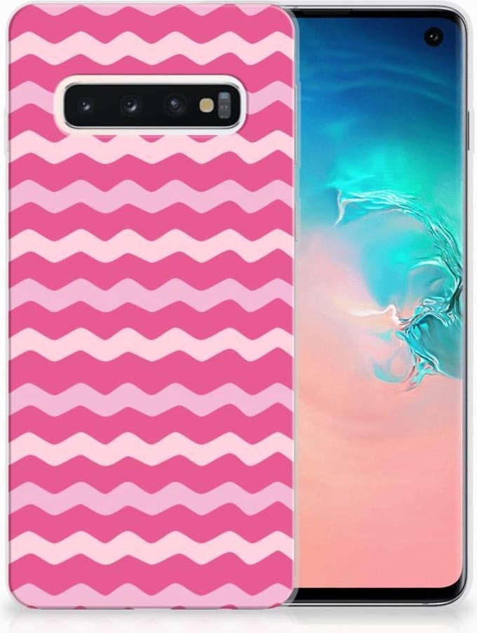 Samsung Galaxy S10 TPU bumper Waves Pink