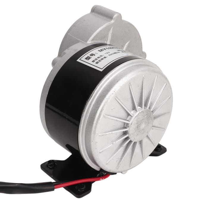 Moteur à balais à réduction 12V 250W avec variateur de vitesse à bouton 12V 500W et interrupteur d'inversion pour électrique