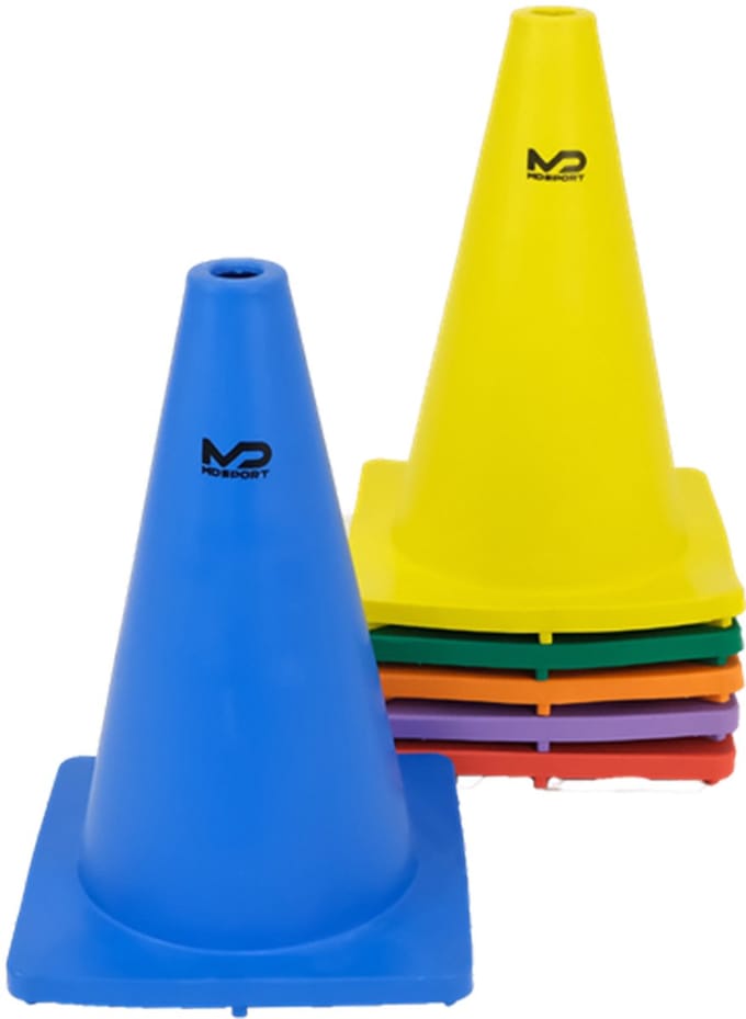 MDsport - Pion flexibel - groot - Set van 6 - Alle kleuren
