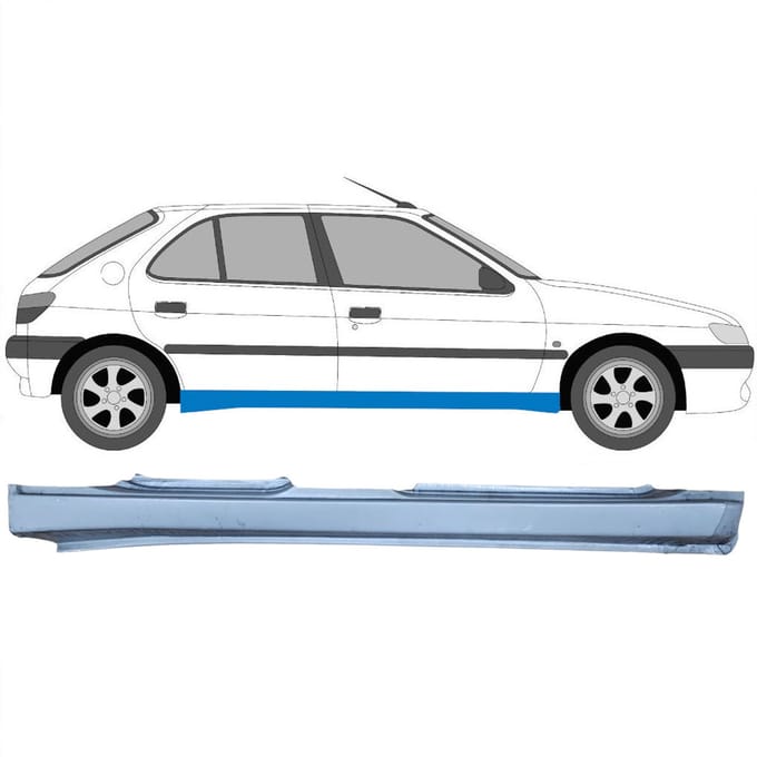 Volledige dorpel voor Peugeot 306 1993-2001 / Rechts