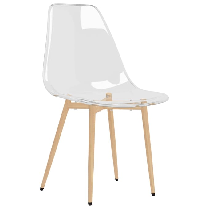 vidaXL - Eetkamerstoelen - 4 - st - PET - transparant