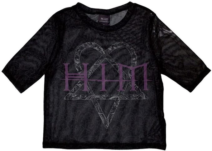 Him - Heartagram & Logo Crop top - XS - Zwart