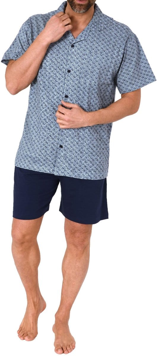 Normann herenpyjama met korte mouwen en knoopsluiting, ook in oversizes